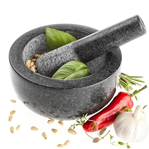 Savisto Premium Massiv Mörser mit Stößel - Groß, Durchmesser 15.5 cm Savisto Premium Massiv Mörser mit Stößel - Groß, Durchmesser 15.5 cm